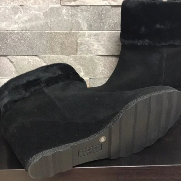 Alfani Step 'N Flex Oreena Faux-Fur-Cuff Wedge Booties - Picture 7 of 8